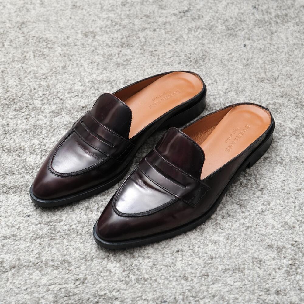 Everlane Burgundy Leather Penny Loafer Mules